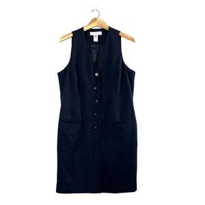 Vintage Black Wool Valerie Stevens Dress 12